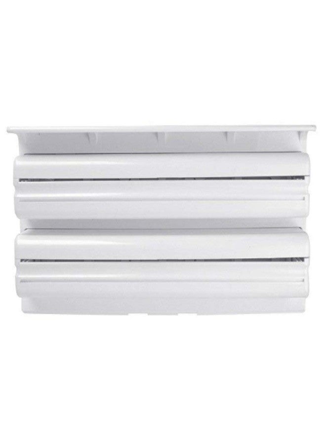 AOOMI Triple Paper Dispenser | 3 in 1 Foil, Cling Film, Tissue Paper Roll Holder for Kitchen with Spice Rack - White Countertop Plastic Paper Dispenser - Image 4